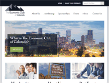 Tablet Screenshot of economicclubcolorado.com